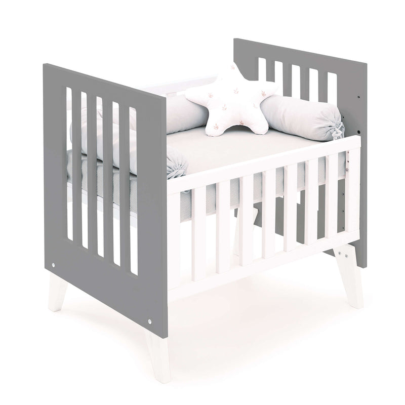 Minicuna y cuna todo en uno (7en1) blanca/antracita · Nexo Tre Antracita C187T-M7758