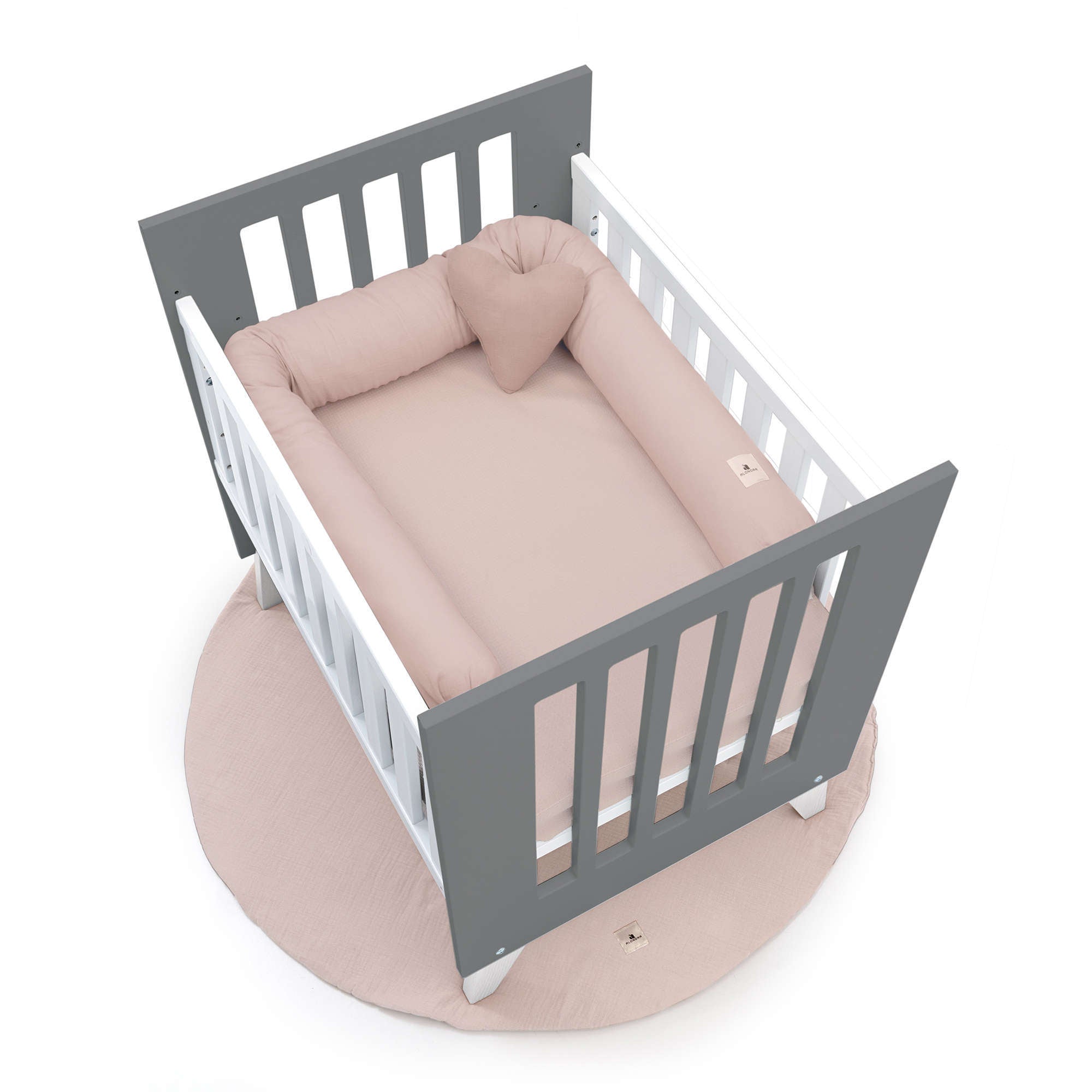 Minicuna 60x80 cm para colecho (5en1) blanca/antracita · Nexo Uno Antracita C187A-M7758