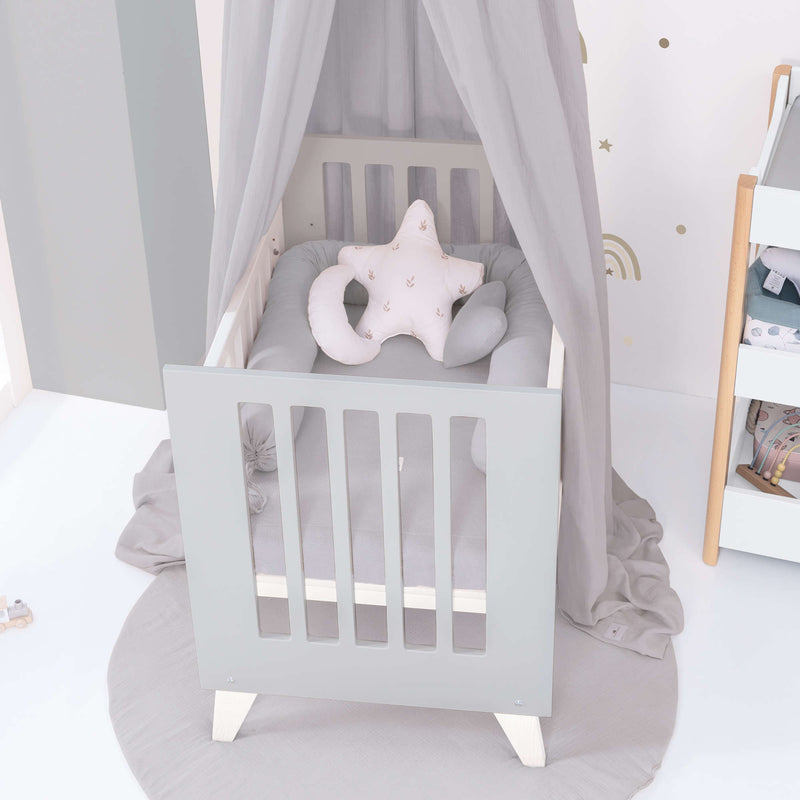 Minicuna y cuna todo en uno (7en1) blanca/gris · Nexo Tre Grey C187T-M7778