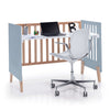 Minicuna convertible en cuna (7en1) madera/azul · Nexor Tre Blu denim