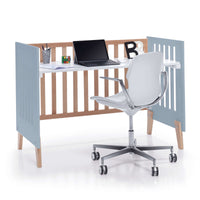Minicuna convertible en cuna (7en1) madera/azul · Nexor Tre Blu denim