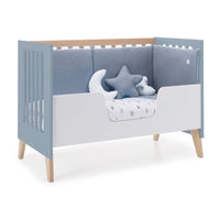 Cuna de colecho 60x120 cm (4en1) madera/celeste · Nexor Due Blue Denim