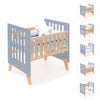 Minicuna colecho 60x80 cm (5en1) madera/azul · Nexor Uno Blu denim C187RA-M4195