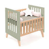 Minicuna convertible en cuna (7en1) madera/verde-oliva · Nexor Tre Erba