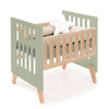 Minicuna convertible en cuna (7en1) madera/verde-oliva · Nexor Tre Erba
