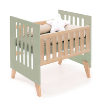 Minicuna convertible en cuna (7en1) madera/verde-oliva · Nexor Tre Erba