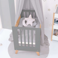 Minicuna colecho 60x80 cm (5en1) madera/antracita · Nexor Uno Antracita C187RA-M5895