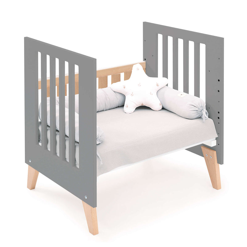 Minicuna colecho 60x80 cm (5en1) madera/antracita · Nexor Uno Antracita C187RA-M5895