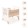 Minicuna colecho 60x80 cm (5en1) madera/blanca · Nexor Uno White