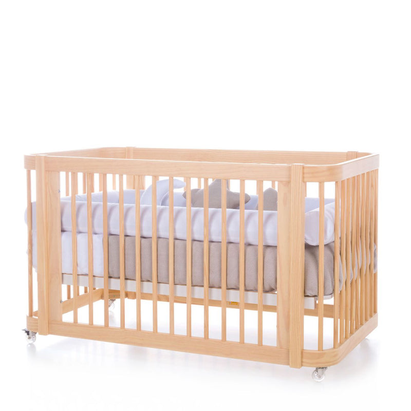 Cuna - Cama para bebé madera natural (3en1) CREA DUE Nomad 70x140 - C300