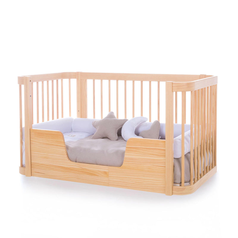 Cuna-Cama para bebé 70x140 cm (3en1) madera natural · Crea Due Nomad C300-M5000