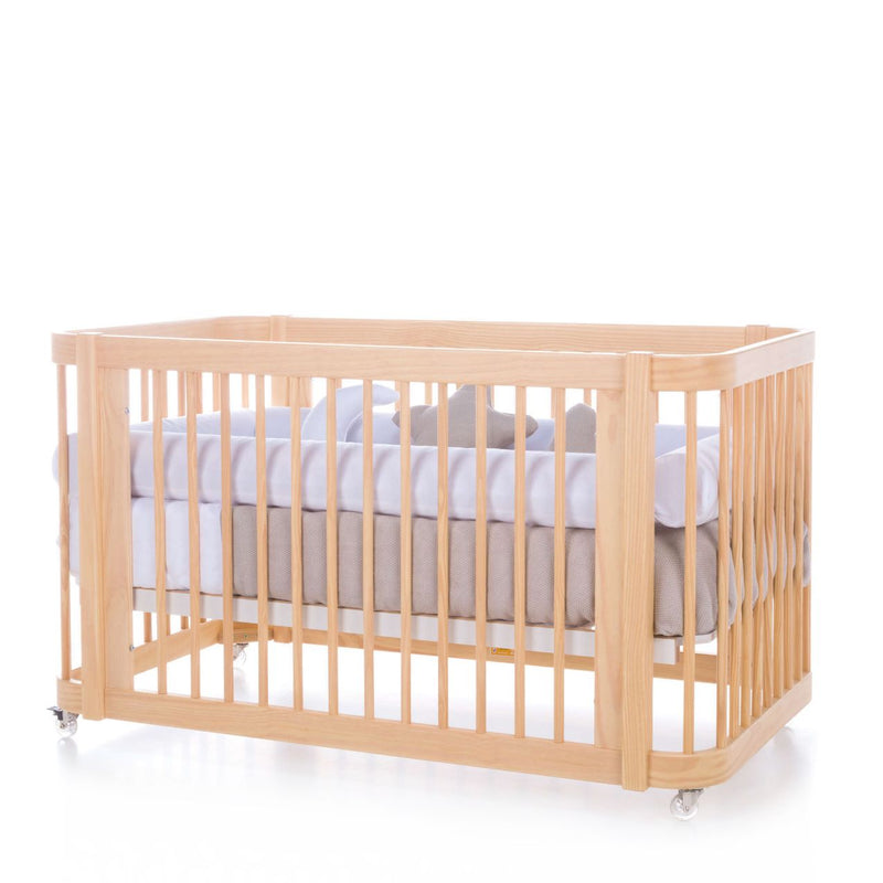 Cuna-Cama para bebé 70x140 cm (3en1) madera natural · Crea Due Nomad C300-M5000