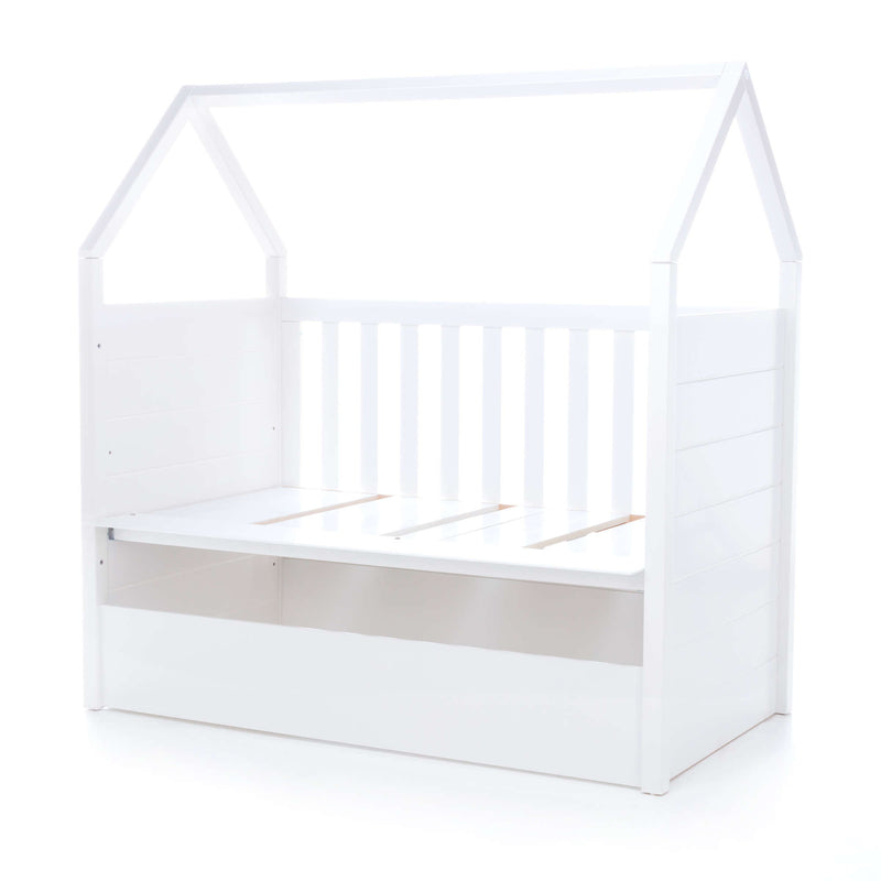 Cuna bebé Montessori en forma de casa (3en1) 70x140 cm · AUNA Alba Blu