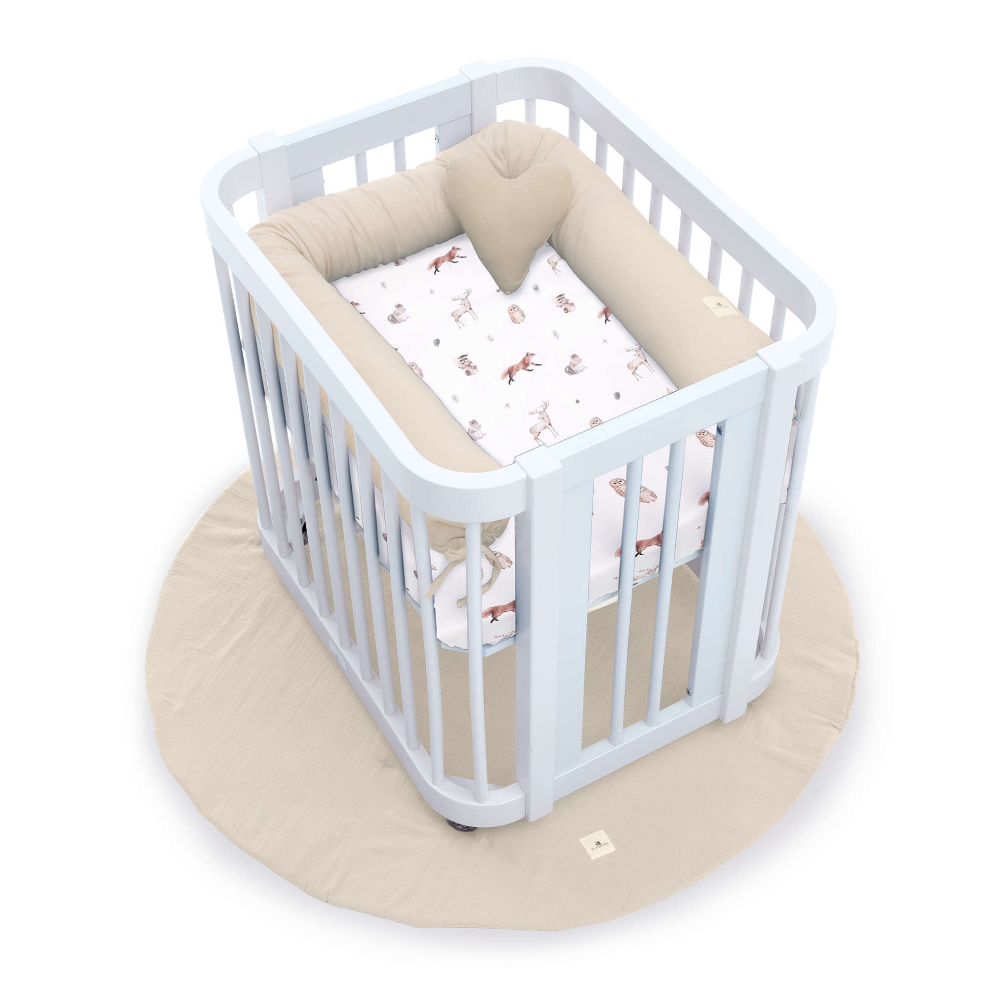 Minicuna colecho ovalada 55x70 cm blanca · Crea Uno Bianco C304-M1100