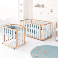 Minicuna-cuna-cama-escritorio (4en1) madera/blanco · Crea Plus Tre C351-M5011