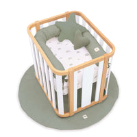 Minicuna de colecho ovalada 55x70 cm madera/blanco · Crea Plus Uno C354-M5011