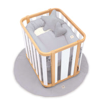 Minicuna de colecho ovalada 55x70 cm madera/blanco · Crea Plus Uno C354-M5011