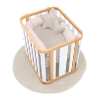 Minicuna de colecho ovalada 55x70 cm madera/blanco · Crea Plus Uno C354-M5011