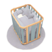 Minicuna de colecho ovalada 55x70 cm madera/verde · Crea Plus Uno C354-M5057