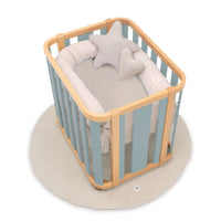 Minicuna de colecho ovalada 55x70 cm madera/verde · Crea Plus Uno C354-M5057