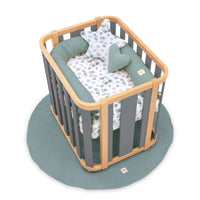 Minicuna de colecho ovalada 55x70 cm madera/gris · Crea Plus Uno C354-M5058