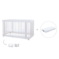 Cuna-Cama para bebé 70x140 cm (3en1) blanca · Crea Due Bianco C300-M1100