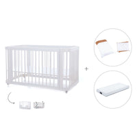 Cuna-Cama para bebé 70x140 cm (3en1) blanca · Crea Due Bianco C300-M1100