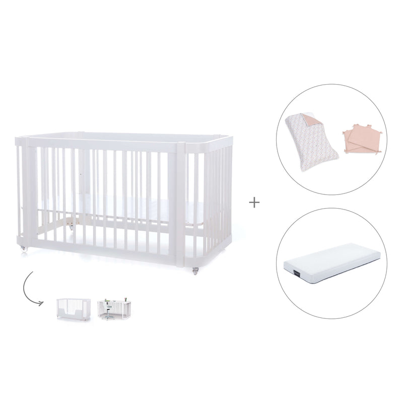 Cuna-Cama para bebé 70x140 cm (3en1) blanca · Crea Due Bianco C300-M1100