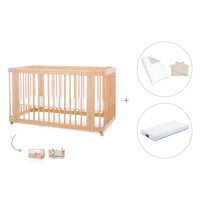 Cuna-Cama para bebé 70x140 cm (3en1) madera natural · Crea Due Nomad C300-M5000