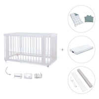 Cuna-Cama para bebé 70x140 cm (3en1) blanca · Crea Due Bianco C300-M1100