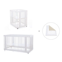 Minicuna, cuna 3 en 1 y cama (4en1) blanca · Crea Tre Bianco C301-M1100