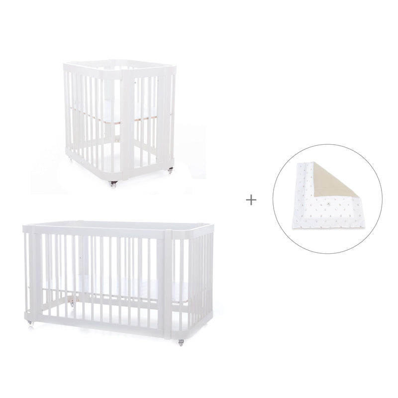 Minicuna, cuna 3 en 1 y cama (4en1) blanca · Crea Tre Bianco C301-M1100