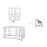 Minicuna, cuna 3 en 1 y cama (4en1) blanca · Crea Tre Bianco C301-M1100