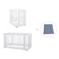 Minicuna, cuna 3 en 1 y cama (4en1) blanca · Crea Tre Bianco C301-M1100