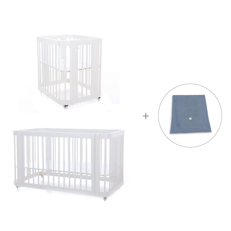 Minicuna, cuna 3 en 1 y cama (4en1) blanca · Crea Tre Bianco C301-M1100
