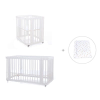 Minicuna, cuna 3 en 1 y cama (4en1) blanca · Crea Tre Bianco C301-M1100