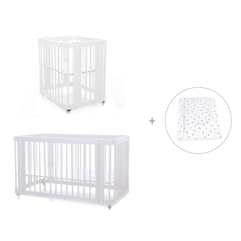 Minicuna, cuna 3 en 1 y cama (4en1) blanca · Crea Tre Bianco C301-M1100
