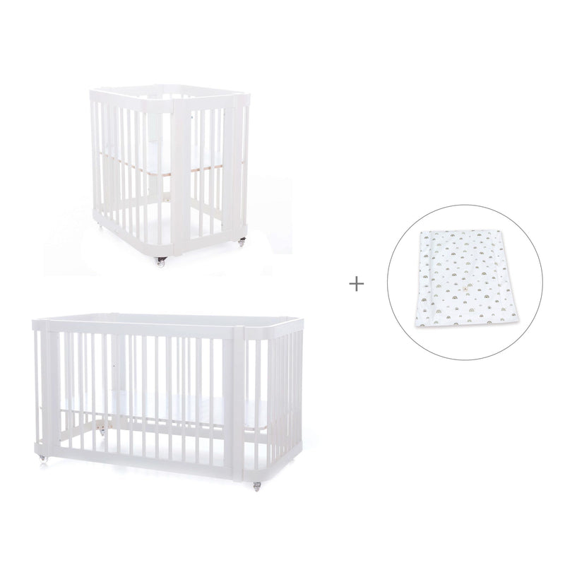Minicuna, cuna 3 en 1 y cama (4en1) blanca · Crea Tre Bianco C301-M1100