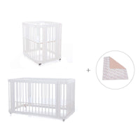 Minicuna, cuna 3 en 1 y cama (4en1) blanca · Crea Tre Bianco C301-M1100