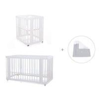 Minicuna, cuna 3 en 1 y cama (4en1) blanca · Crea Tre Bianco C301-M1100