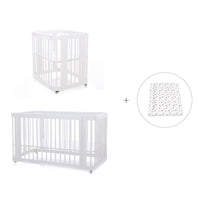 Minicuna, cuna 3 en 1 y cama (4en1) blanca · Crea Tre Bianco C301-M1100