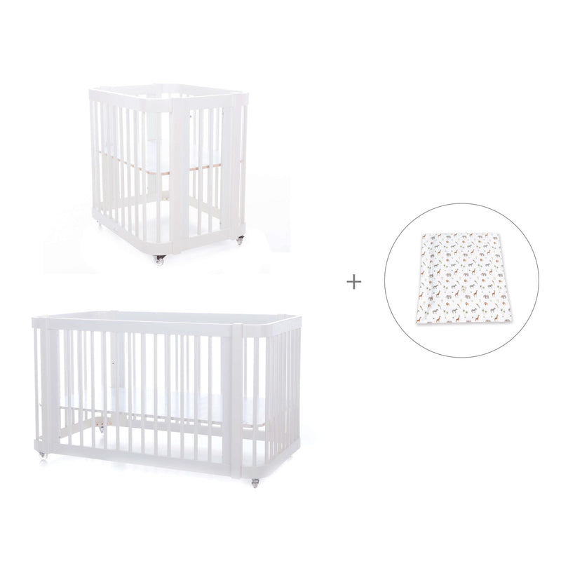 Minicuna, cuna 3 en 1 y cama (4en1) blanca · Crea Tre Bianco C301-M1100