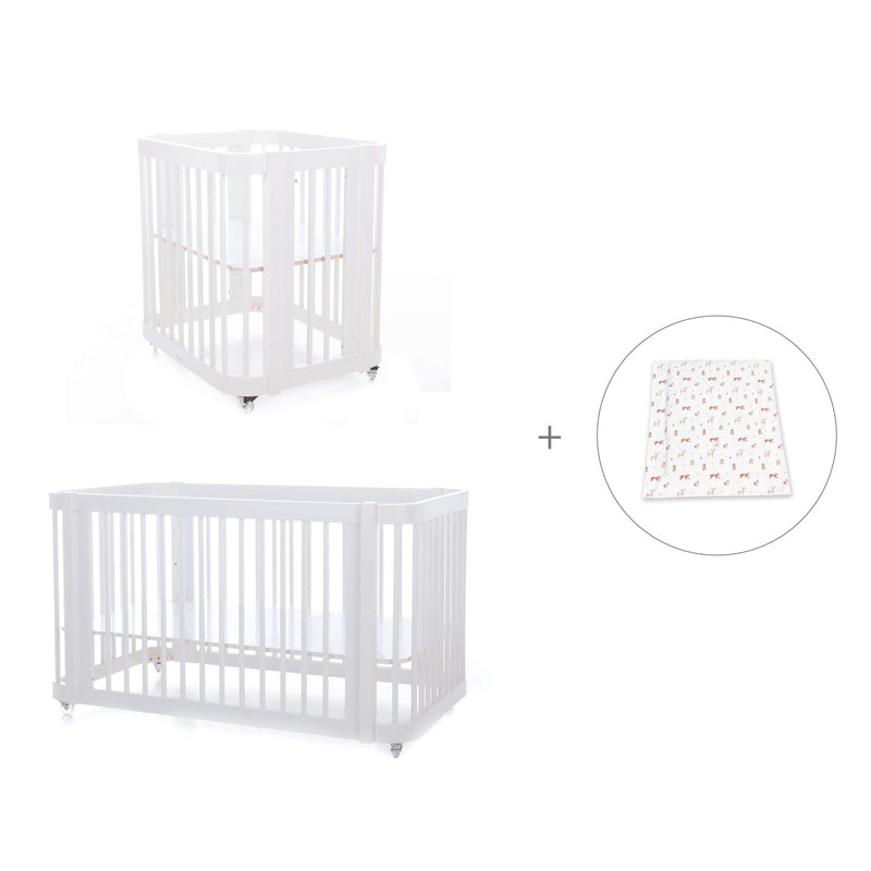 Minicuna, cuna 3 en 1 y cama (4en1) blanca · Crea Tre Bianco C301-M1100