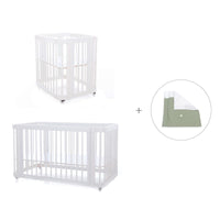 Minicuna, cuna 3 en 1 y cama (4en1) blanca · Crea Tre Bianco C301-M1100