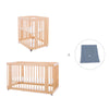 Minicuna-cuna-cama todo en uno (4en1) madera · Crea Tre Nomad C301-M5000