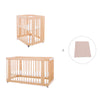 Minicuna-cuna-cama todo en uno (4en1) madera · Crea Tre Nomad C301-M5000