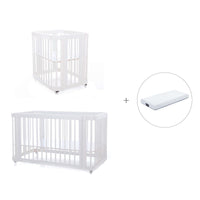 Minicuna, cuna 3 en 1 y cama (4en1) blanca · Crea Tre Bianco C301-M1100