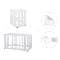 Minicuna, cuna 3 en 1 y cama (4en1) blanca · Crea Tre Bianco C301-M1100