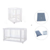 Minicuna, cuna 3 en 1 y cama (4en1) blanca · Crea Tre Bianco C301-M1100