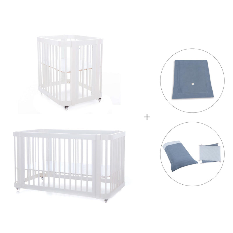 Minicuna, cuna 3 en 1 y cama (4en1) blanca · Crea Tre Bianco C301-M1100